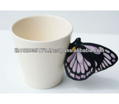 Coffee Set with Hand-painted Butterfly-Purple